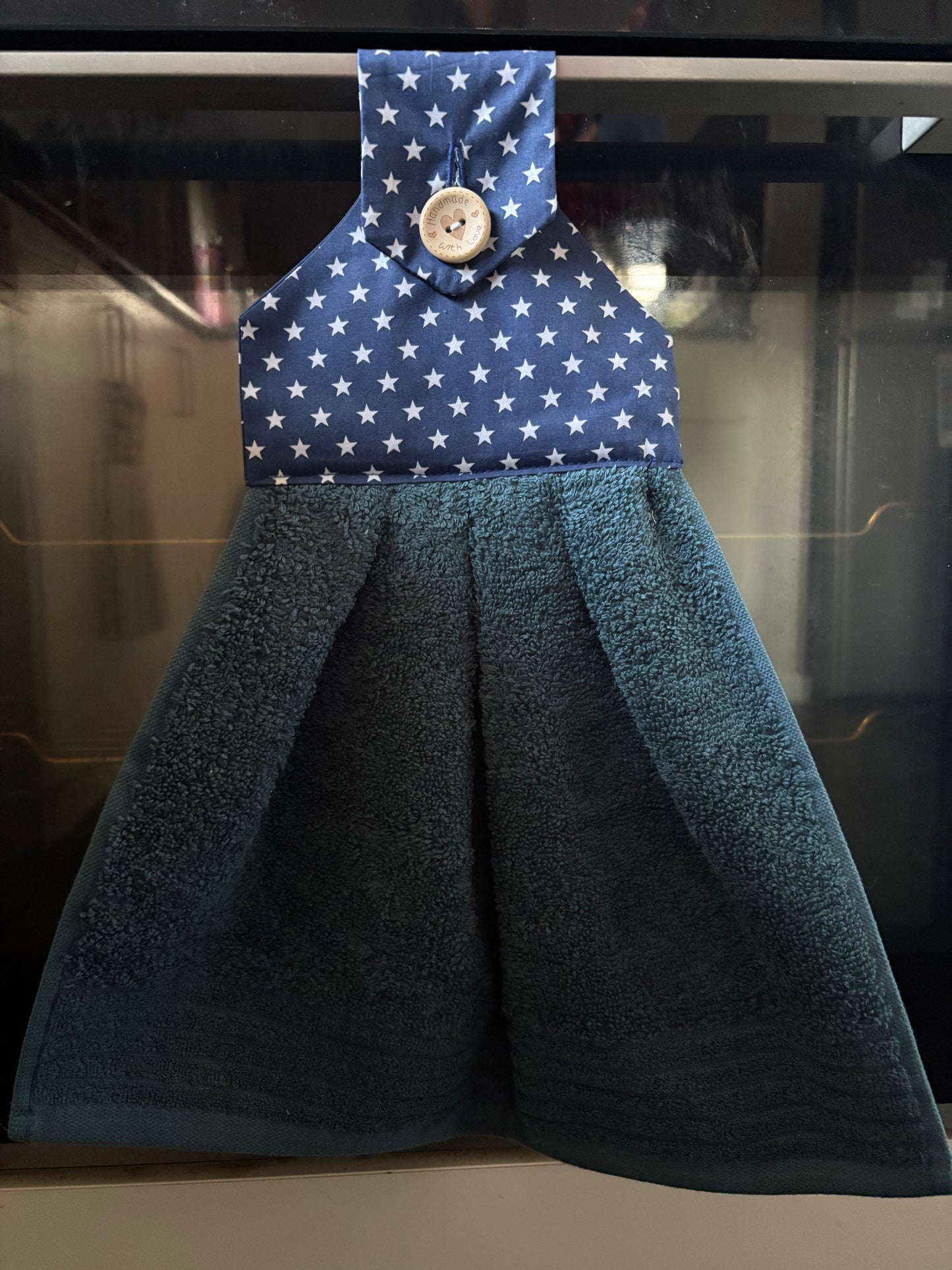 Hanging hand towel - blue stars