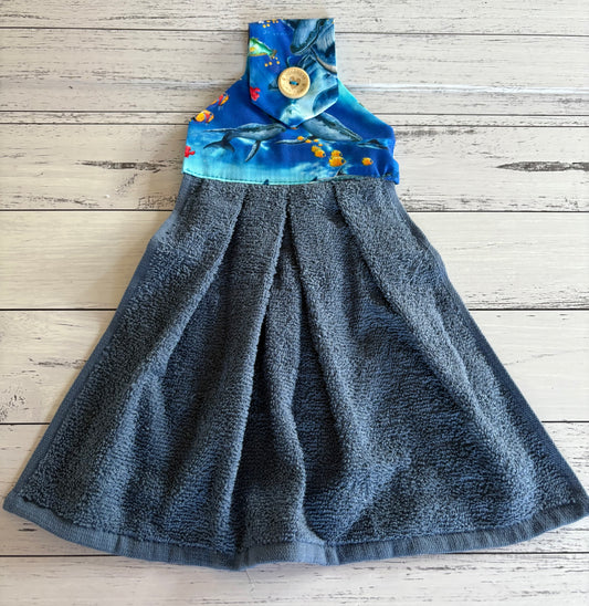 Hanging hand towel - dolphins