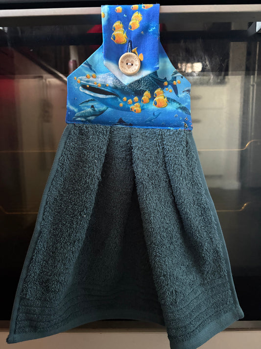 Hanging hand towel - ocean