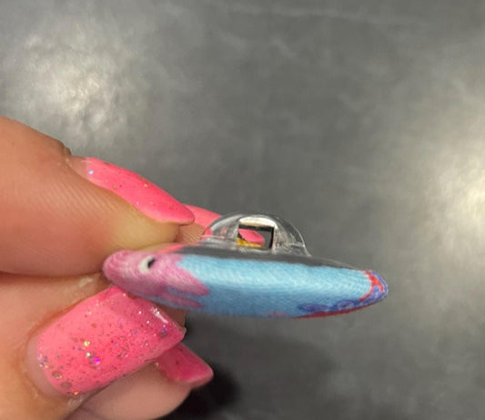 Fabric buttons - bluey